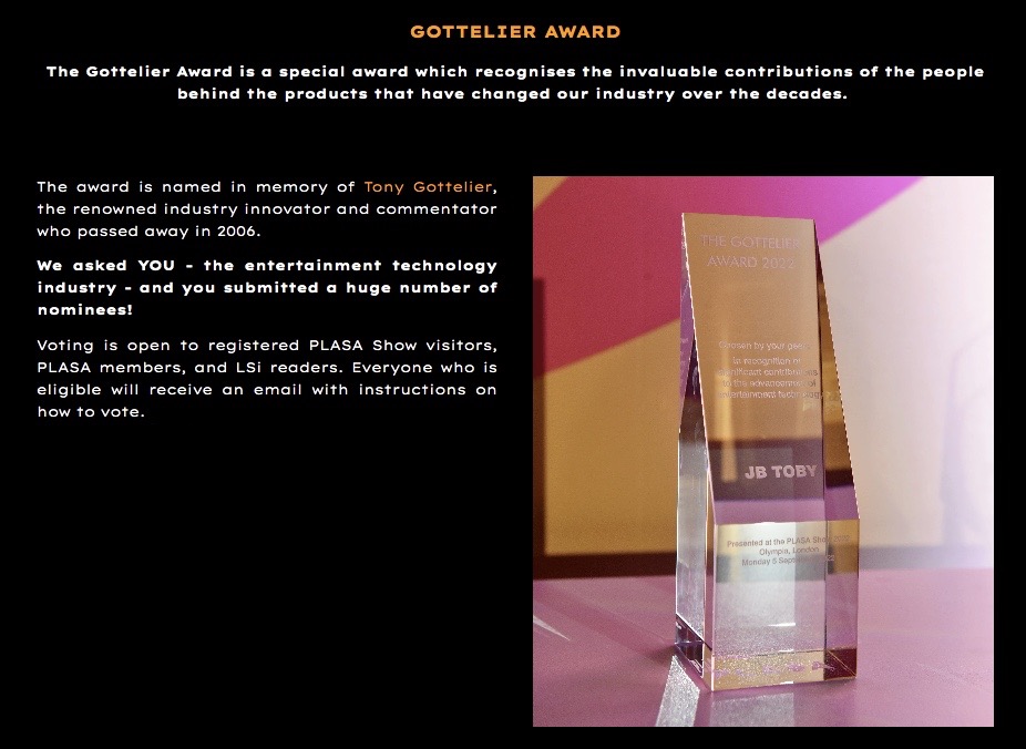 Gottelier Award